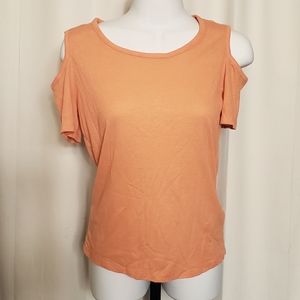 Short Sleeve Cold Shoulder Top